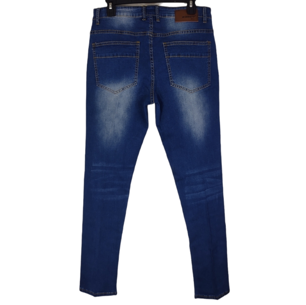 M.SOCIETY SLIM FIT JEAN INDIGO Size 32 x 30 Pressed Stretched Skinny